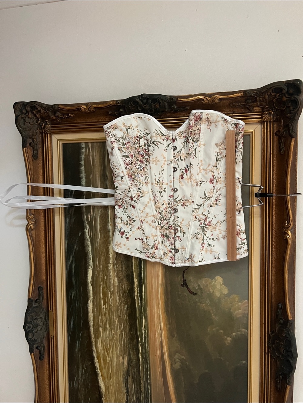 Floral Lace-Up Corset